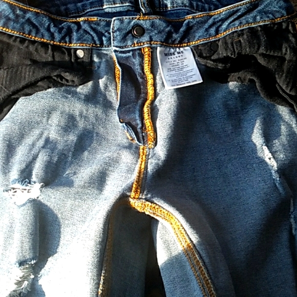 👖 Miss Me Jeans Skinny Distressed M100159 Sz 28  DESPERATELY SEEKING TRAVEL - Picture 12 of 16